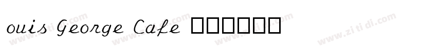 Louis George Cafe 粗体字体转换